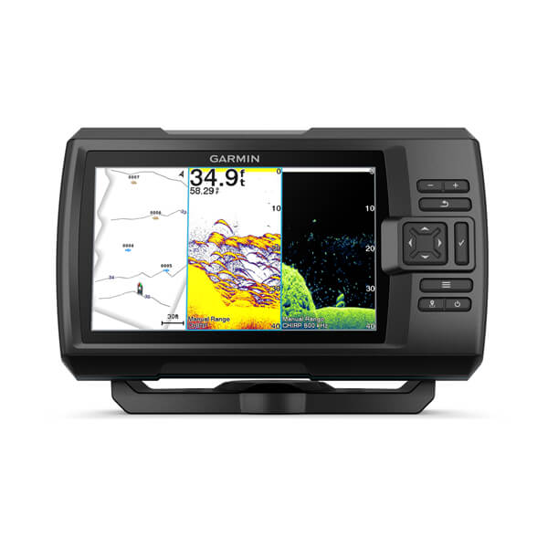 Striker Vivid 7cv (with transom-mount transducer CHIRP 77/200kHz/ClearVü GT20-TM, 4-pin), GPS